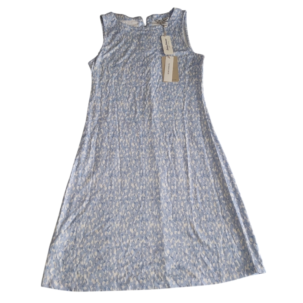 Tommy Bahama Small Darcy Dress Womens Sleeveless Blue Chic Cheetah